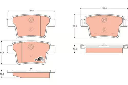 Bremsbelagsatz, Scheibenbremse